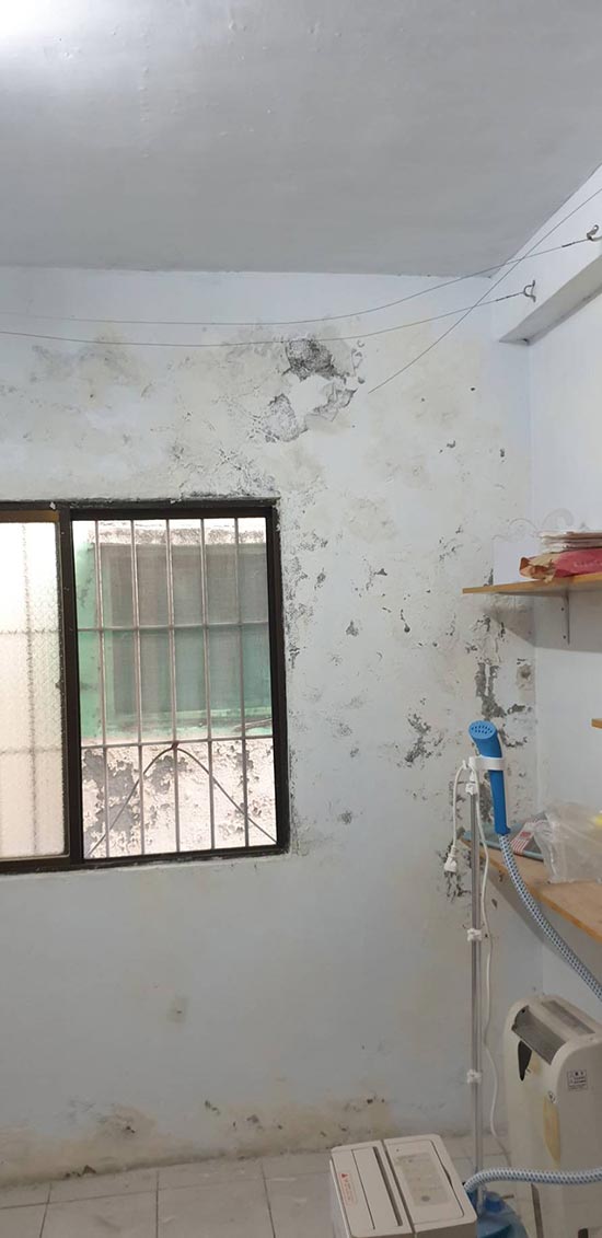 台中壁癌牆面處理施工前現場